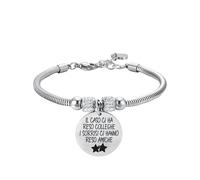 BRACCIALE DONNA IN ACCIAIO IL CASO CI HA RESO COLLEGHE I SORRISI CI HANNO RESO A