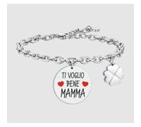 BRACCIALE DONNA IN ACCIAIO TI VOGLIO BENE MAMMA