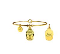 Bracciale Donna KIDULT SPIRITUALITY 231550 Acciaio Buddha Dorato Gold Good Karma