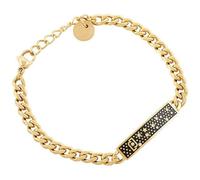 Bracciale Donna Liu Jo Chain LJ1711 Catena Acciaio Pvd Oro Targhetta + Zirconi