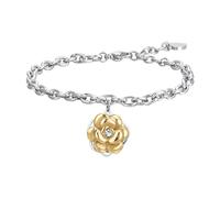 Bracciale Donna Luca Barra BK2743 In Acciaio Con Rosa Dorata Girevole
