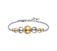 Bracciale Donna Luca Barra BK2753 In Acciaio Con Sfere Acciaio E Sfere Dorate