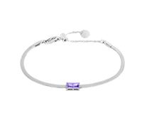 Bracciale Donna Marlù Sparkles 31BR0010-P in Acciao Silver con Zircone Viola