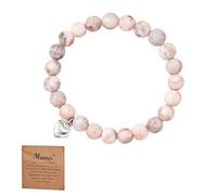 Bracciale Donna Pietra Naturale, Braccialetto Amore, Amicizia Regalo Anniversario, Valentino Regalo x Natale, Compleanno Bracciale Per Sorelle Moglie Mamma Figlia Amico Collega