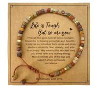 Bracciale Donna Pietre Naturali, Braccialetto con Perline Regolabile in Pietra, Idea Regalo Donna,bracciale moda, Regali di incoraggiamento, Per le amiche e le sorelle braccialetto perline famiglia