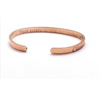 Bracciale Donna Rigido In Acciaio Rose Gold Per Testimone Nozze Incisione Regalo