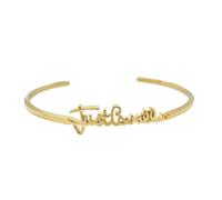 Bracciale Donna Rigido JUST CAVALLI JUST1ORO in Acciaio con Logo Oro