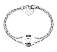 Bracciale Donna Sagapo Acciaio Cuore Quadrifoglio Angelo Portafortuna