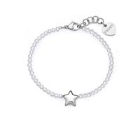 BRACCIALE DONNA SAGAPO CON PERLE E STELLA ACCIAIO O DORATO SSE45 SSE46 S'AGAPO