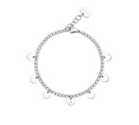 Bracciale Donna Sagapo SSG11 Acciaio Cuori Pendenti - Romantico e Brillante