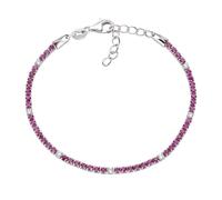Bracciale Donna Tennis BT7BBR16 Argento 925 Zirconi Fucsia e Bianchi 19 cm