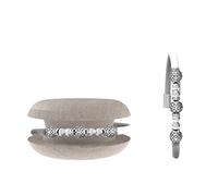 Bracciale Donna TOOLATE Caucciù con Strass e Charm, Bracciale Macaron Gioiello con Charm Cuore Stella Portafortuna - 100% Made in Italy (strass cry, bianco)