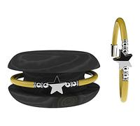 Bracciale Donna TOOLATE Caucciù con Strass e Charm, Bracciale Macaron Mignon Gioiello con Charm Cuore Stella Portafortuna - 100% Made in Italy (star, oro)