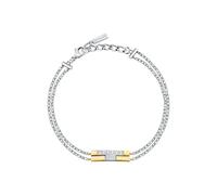 TRUSSARDI T-Logo Bracciale Donna in Acciaio, Zirconi - TJAXC27