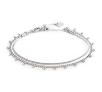 Bracciale doppia catena snake e grumetta con sfere