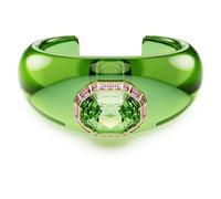 Bracciale Dulcis, Taglia ottagonale, Pavé, Verde, Bagno tono oro, Medium, Cristallo, Zirconia cubica