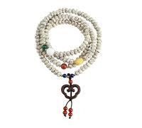 Bracciale e collana Bodhi multi-cerchio in stile etnico - Gioielli rosario retrò da donna