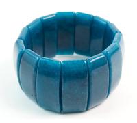 Bracciale Elasticizzato doppio elastico in Angelite rettangolare. Made in Italy