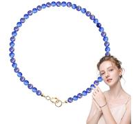 Bracciale elasticizzato impilabile, braccialetti con perline in pietra naturale | Braccialetti alla con perline di cianite intrecciate a mano | Bracciale in pietra naturale stile retrò per donna e uom