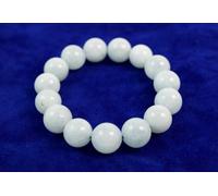 Bracciale Elasticizzato in Acquamarina (pietre Ø 13 mm circa). Made in Italy