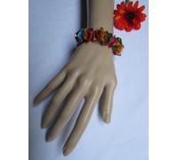 Bracciale Elastico Alla Moda Con Perline Di Pietra Colorate Per Donne Carine