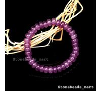 Bracciale Elastico Brasiliano Ametista Quarzo Viola Meditazione Perline Gioie...
