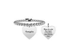 Bracciale Elastico Donna KIDULT FAMILY 731327 Acciaio Cuore Famiglia F.P.