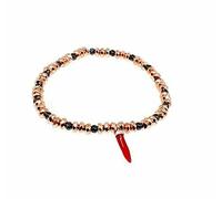 BRACCIALE ELASTICO EMATITE E CIONDOLO IN CORALLO VARI TIPI