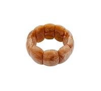 Bracciale elastico in acrilico sfumato - Bracciale rigido ovale geometrico oversize per donna in stile retrò ed elegante(Brown)