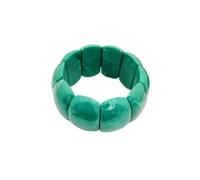 Bracciale elastico in acrilico sfumato - Bracciale rigido ovale geometrico oversize per donna in stile retrò ed elegante(Dark Blue)