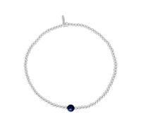 Bracciale Elastico Lapislazzuli Argento Sterling 925 Pietre Blu - Silverly