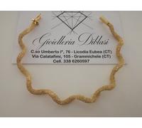 BRACCIALE Elastico Oro Donna 18 Karati 750% ORO GIALLO e Swarovski Made in italy