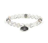 Bracciale elastico pietra naturale Cristallo di Rocca Originale simbolo buddha