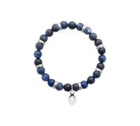 Bracciale Elastico Pietre Blu Sodalite Per Uomini E Donne & Acciaio