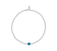 Bracciale Elastico Turchese Argento Sterling 925 Perline Blu-Verde - Silverly