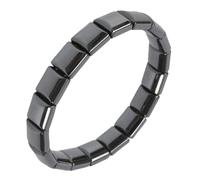 Bracciale Ematite Per Cavalieri - Nero Regolabile Elegante | Gioielli In Ematite Con Perline Quadrate | Per Viaggi Lavoro Uso Quotidiano Citazioni Fidanzato Padre Donne Compleanno San