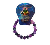 Bracciale energetico VOGANTO in pietra vera di Ametista mm 8 braccialetto perle