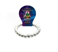 Bracciale energetico VOGANTO in pietra vera IN MAGNESITE mm 8 braccialetto perle