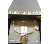 Bracciale Espandibile In Filo US ARMY Alex And Ani Argento Lucido NWTBC
