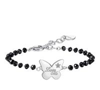 Bracciale Farfalla Donna Sagapo Acciaio e Vetro Nero S'agapo SBML03 Sagapò