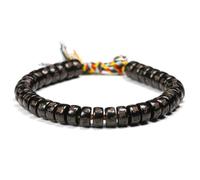 Bracciale fatto a mano perline noce di cocco buddista tibetano fortuna unisex