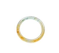Bracciale Femminile, Braggola di Giada da Donna, Giallo Giada in Vaso, Donna Rotonda Barra di Giada, per la Fidanzata, per la Famiglia, con Gioielli, 54-64 mm, giallo-64 mm,