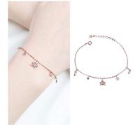 Bracciale femminile sterling in argento zucca di zucca bracciale confessione bracciale confessione per la fidanzata/lunghezza regolabile (due colori possono essere scelti) gioielli bracciale (colore: