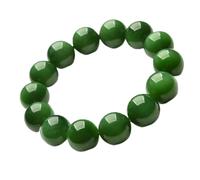 Bracciale Fend Feng Shui Wealth Bracciale Verde Naturale Bracciale Giada etiano Reiki Crystal Crystal Bracciale Stretch Chakra Talisman Prospertity di Pace (Dimensione: 6 mm)