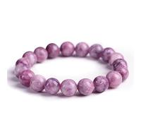 Bracciale Feng Shui - 5A fiore di prugno brasiliano viola perline tormalina chakra gemma amuleto per le donne - Gioielli curativi per amore, denaro e fortuna, 8mm, Pietra, Non pietra preziosa