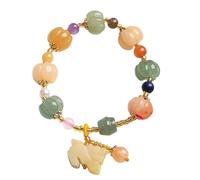 Bracciale Feng Shui, Bracciale di cristallo, Bracciale Feng Shui, Bracciale di giada Pi Xiu Bracciale della ricchezza Feng Shui Bracciale di giada gialla del deserto del Gobi Bracciale di cristallo an