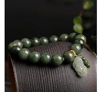 Bracciale Feng Shui, Bracciale di Giada Bracciale Pi Xiu della ricchezza Bracciale Fei Cui di Giada Bracciale di Chakra Verde Pi Yao Portafortuna Talismano Amuleto per Amore Soldi Fortuna Proteggere