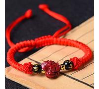 Bracciale Feng Shui, Bracciale Feng Shui Cinabro Rosso Ricchezza con 12 Animali dello Zodiaco Bracciale con Ciondoli Bracciale con Ciondoli in Cristallo Bracciale Chakra per la Massima Ricchezza di