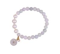 Bracciale Feng Shui, Bracciale ricchezza Feng Shui Bracciale in Giada nefrite Hetian Perla d'Acqua Dolce Moneta Antica Ciambella di Giada Portafortuna Fibbia Armonia Talismano Bracciale in Chakra