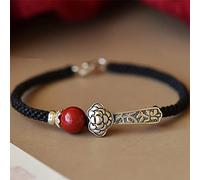 Bracciale feng shui bracciale s925 bracciale argento sterling bracciale gemma naturale bracciale cinnabar cristallo bracciale fortunato amilchi per donne uomini a corda rossa amuleto bracciale per